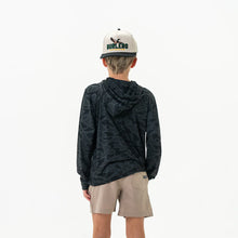 Load image into Gallery viewer, BURLEBO YOUTH PERFORMANCE HOODIE - BLACK CAMO
