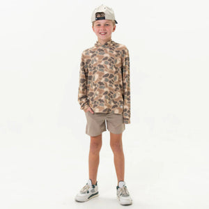 BURLEBO YOUTH PERFORMANCE HOODIE - PINTAIL CAMO