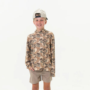 BURLEBO YOUTH PERFORMANCE HOODIE - PINTAIL CAMO
