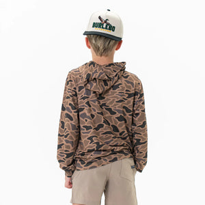 YOUTH BURLEBO PERFORMANCE HOODIE - GAUGE CAMO
