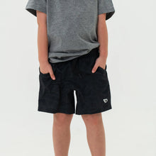 Load image into Gallery viewer, BURLEBO YOUTH ATHLETIC SHORT BLACK CAMO
