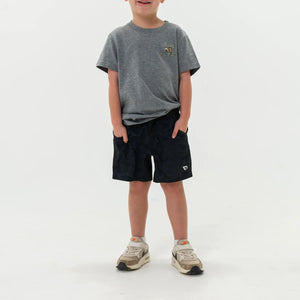 BURLEBO YOUTH ATHLETIC SHORT BLACK CAMO