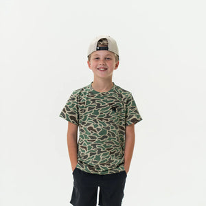 BURLEBO YOUTH SHORT SLEEVE TEE - RETRO DUCK CAMO