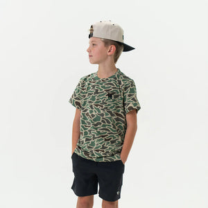 BURLEBO YOUTH SHORT SLEEVE TEE - RETRO DUCK CAMO