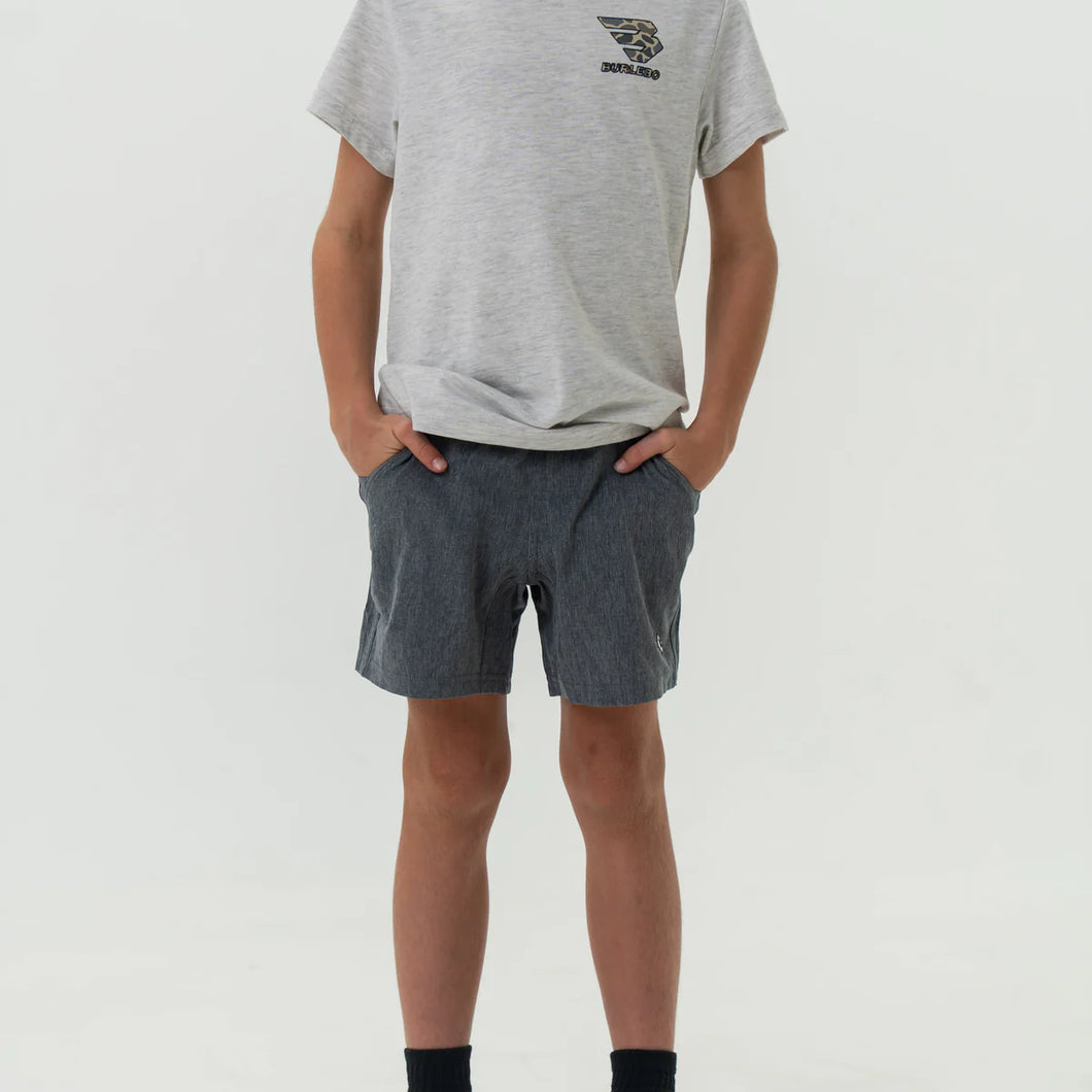 BURLEBO YOUTH ATHLETIC SHORT GRIZZLY GREY
