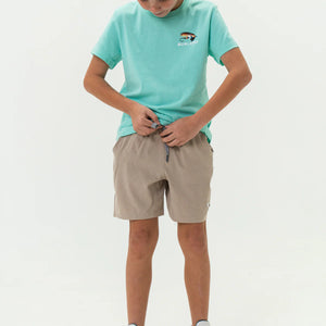 BURLEBO YOUTH ATHLETIC SHORT HEATHER KAHKI