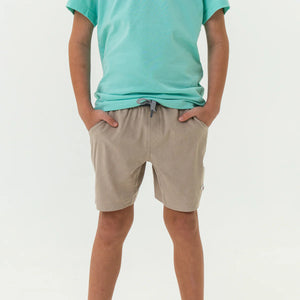 BURLEBO YOUTH ATHLETIC SHORT HEATHER KAHKI