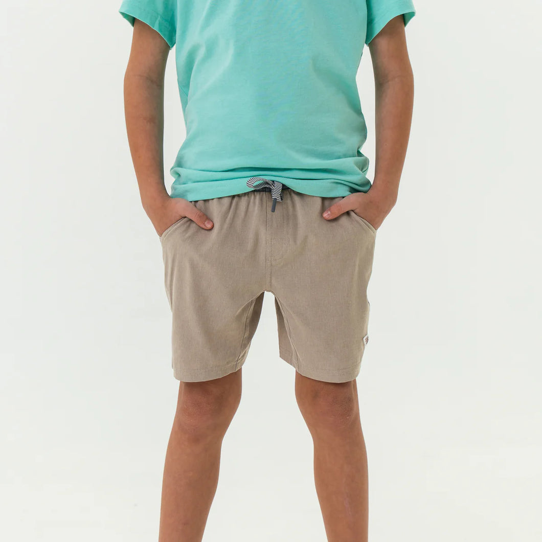 BURLEBO YOUTH ATHLETIC SHORT HEATHER KAHKI