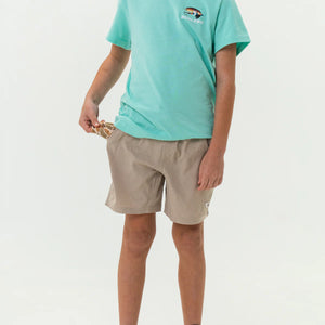 BURLEBO YOUTH ATHLETIC SHORT HEATHER KAHKI