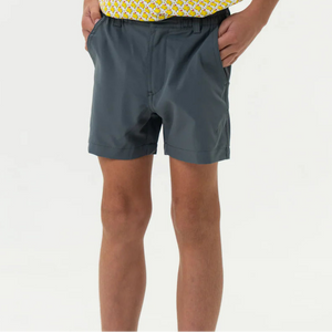 BURLEBO YOUTH EVERYDAY SHORT - RIVER ROCK GREY
