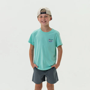 BURLEBO YOUTH LAKE WEEKEND TEE - ISLAND REEF