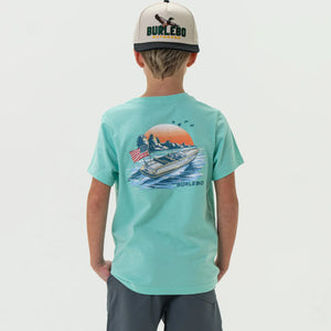 BURLEBO YOUTH LAKE WEEKEND TEE - ISLAND REEF