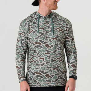 BURLEBO ADULT PERFORMANCE HOODIE - RETRO DUCK CAMO