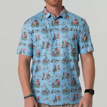 Load image into Gallery viewer, BURLEBO PERFORMANCE POLO - COWBOY UP
