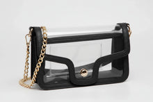 Load image into Gallery viewer, CLEAR GAME DAY STADIUM SHOULDER BAG - BLACK
