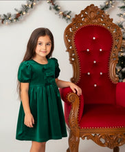 Load image into Gallery viewer, CHELSEA BOW DRESS - EMERALD
