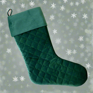 GREEN QUILTED STOCKING