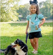 Load image into Gallery viewer, PUPPY APPLIQUE SHORT SLEEVE SHIRT
