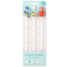 Load image into Gallery viewer, SWIG STRAW TOPPER SET - TEACHER LIFE
