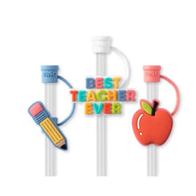 Load image into Gallery viewer, SWIG STRAW TOPPER SET - TEACHER LIFE
