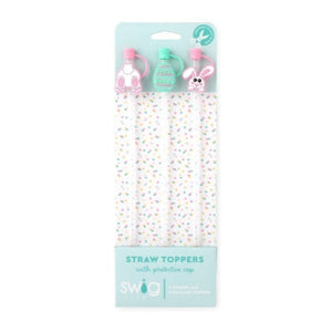 SWIG STRAW TOPPER SET - BUNNY TRAIL