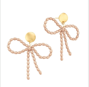 ROSE GOLD BOW EARRINGS
