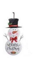 Load image into Gallery viewer, METAL WORD SNOWMAN ORNAMENT
