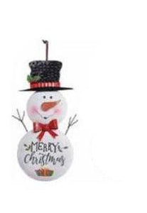 METAL WORD SNOWMAN ORNAMENT