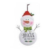 Load image into Gallery viewer, METAL WORD SNOWMAN ORNAMENT
