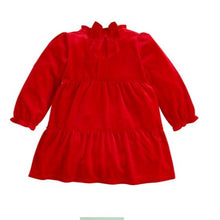 Load image into Gallery viewer, RED VELVET BOW DRESS
