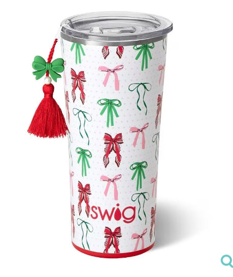 SWIG 22 OZ TUMBLER  RIBBON AND BOWS