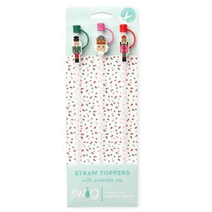 SWIG STRAW TOPPER SET - NUTCRACKER