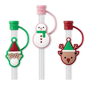 SWIG STRAW TOPPER SET - CHRISTMAS CREW