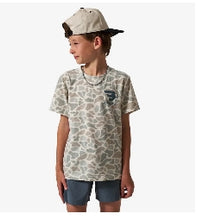 Load image into Gallery viewer, YOUTH BURLEBO VINTAGE WASH TEE - GOD'S GLORY- CLASSIC DEER CAMO
