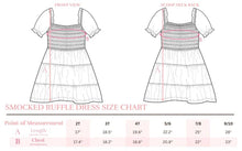 Load image into Gallery viewer, ROSEBUD BOWS SMOCKED RUFFLE DRESS
