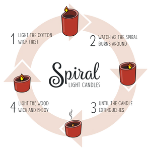 SAFFRON AND ALMOND SPIRAL CANDLE - 4X4