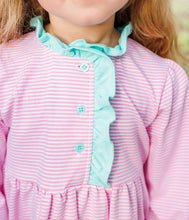 Load image into Gallery viewer, SCARLETT PANT SET - PINK STRIPE/MINT
