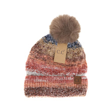 Load image into Gallery viewer, SPACE DYE FAUX FUR POM CC BEANIE
