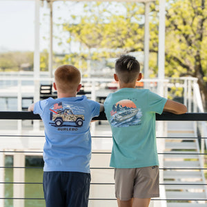 BURLEBO YOUTH LAKE WEEKEND TEE - ISLAND REEF