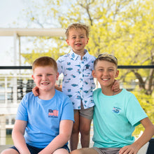 Load image into Gallery viewer, BURLEBO YOUTH LAKE WEEKEND TEE - ISLAND REEF
