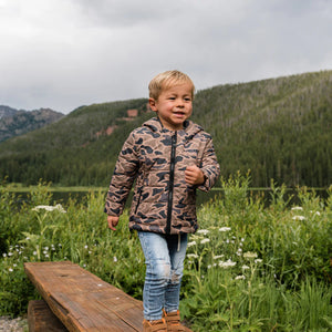 BURLEBO YOUTH PUFFER JACKET - GAUGE CAMO