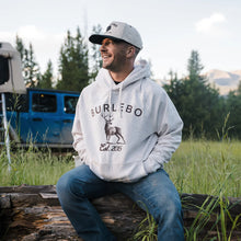 Load image into Gallery viewer, BURLEBO ADULT FLEECE HOODIE -WHITETAIL DEER-HEATHER OATMEAL
