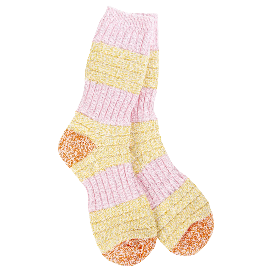 WORLD SOFTEST SOCKS - PINK/HONEY