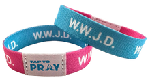 Load image into Gallery viewer, TAP TO PRAY™ WRISTBANDS - WWJD
