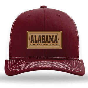 ALABAMA LEATHER PATCH TRUCKER CAP
