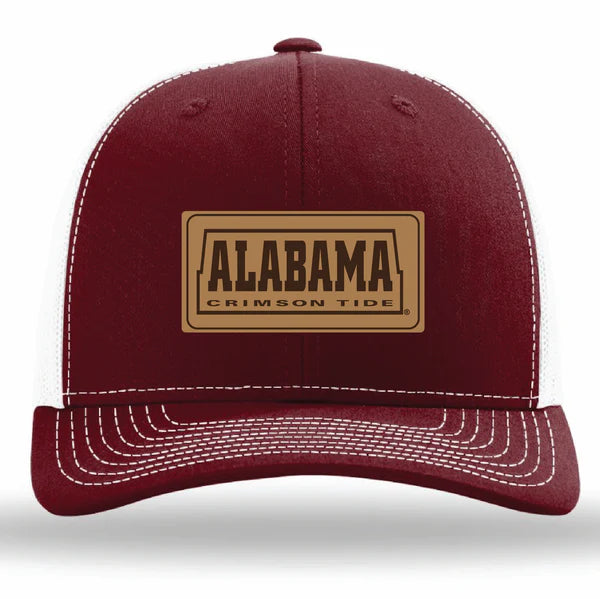 ALABAMA LEATHER PATCH TRUCKER CAP