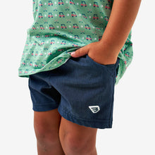 Load image into Gallery viewer, BURLEBO YOUTH ATHLETIC SHORT HEATHER NAVY
