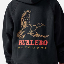 Load image into Gallery viewer, BURLEBO YOUTH FLEECE HOODIE - DUCK WILD BLACK
