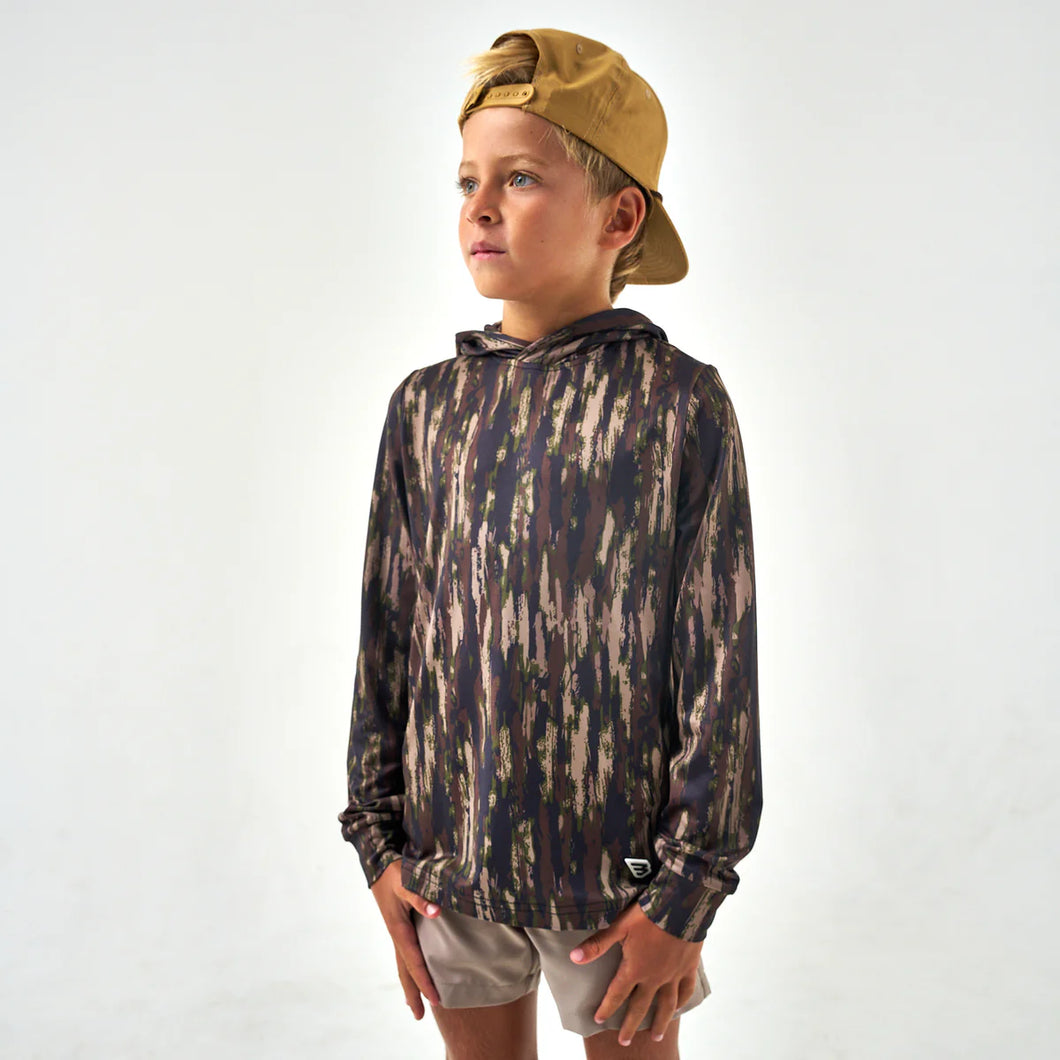 BURLEBO YOUTH PERFORMANCE HOODIE - MIDLAND CAMO