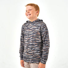 Load image into Gallery viewer, BURLEBO YOUTH PERFORMANCE HOODIE - TIGER STRIPE CAMO

